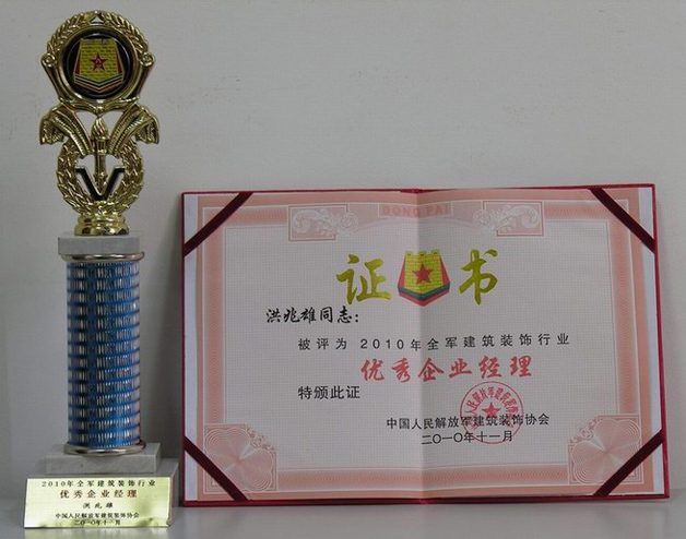 藍(lán)天公司總經(jīng)理洪兆雄被評(píng)為優(yōu)秀企業(yè)經(jīng)理 、優(yōu)秀副會(huì)長